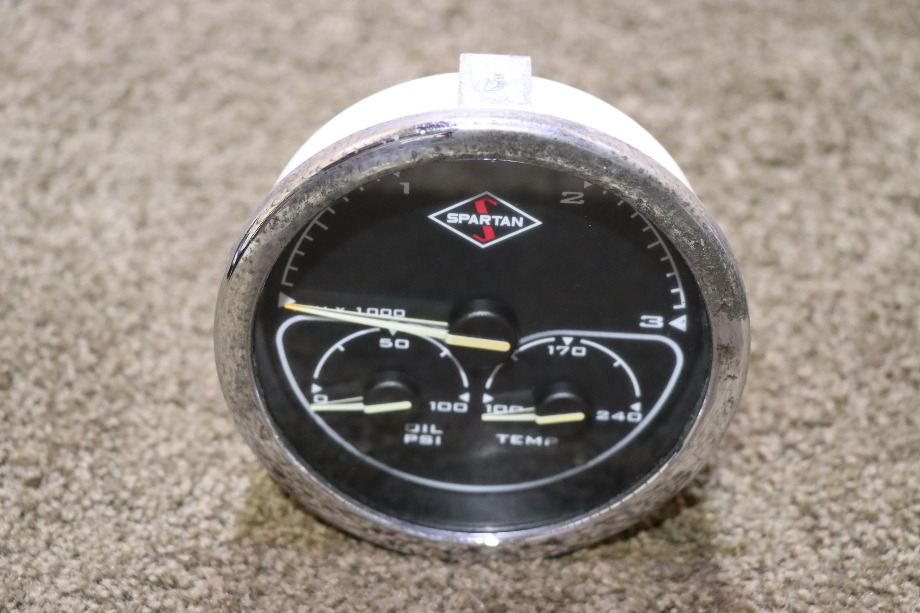 USED RV/MOTORHOME SPARTAN 3 IN 1 TACH / OIL / TEMP DASH GAUGE FOR SALE RV Components 