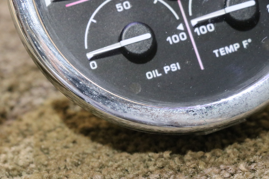 USED SPARTAN 3 IN 1 TACH / OIL / TEMP DASH GAUGE MOTORHOME PARTS FOR SALE RV Components 