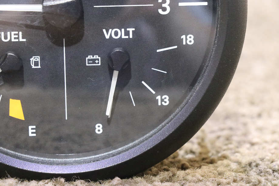 USED 3 IN 1 6913-00061-01 TACH / FUEL / VOLT DASH GAUGE MOTORHOME PARTS FOR SALE RV Components 