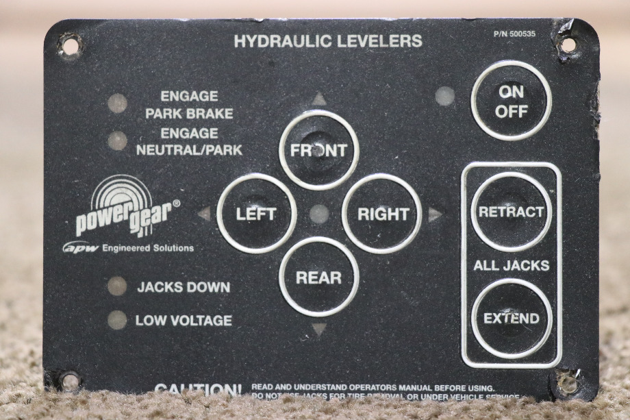 USED POWER GEAR HYDRAULIC LEVELERS TOUCH PAD 500535 RV/MOTORHOME PARTS FOR SALE RV Components 