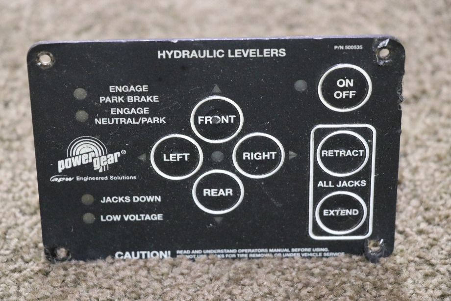 USED POWER GEAR HYDRAULIC LEVELERS TOUCH PAD 500535 RV/MOTORHOME PARTS FOR SALE RV Components 