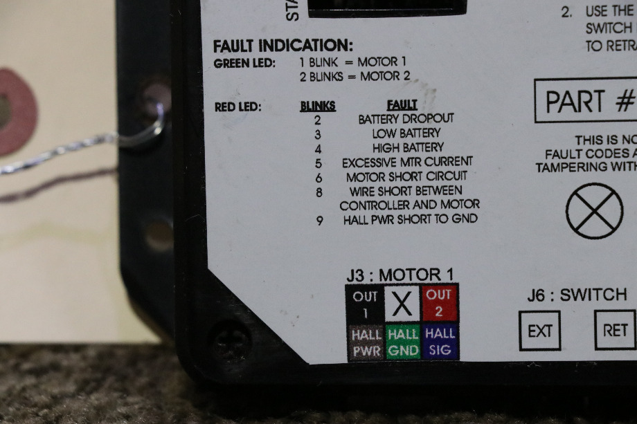 USED RV 13398-D0 DUAL MOTOR SYNCHRONOUS VELOCITY SLIDE CONTROLLER FOR SALE RV Components 