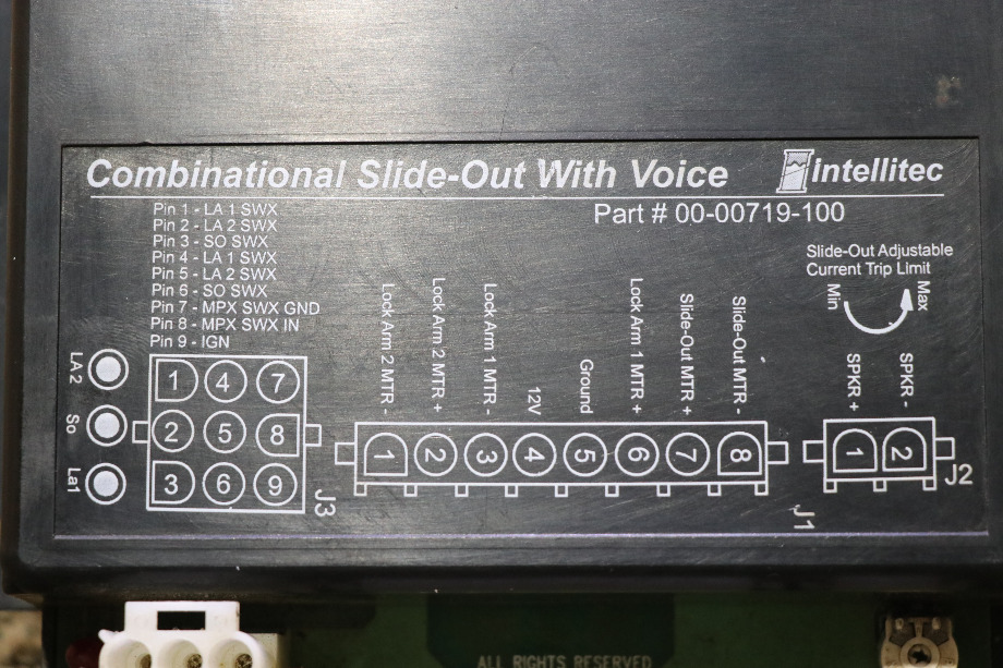 USED 00-00719-100 INTELLITEC COMBINATIONAL SLIDE OUT WITH VOICE MODULE RV PARTS FOR SALE RV Components 