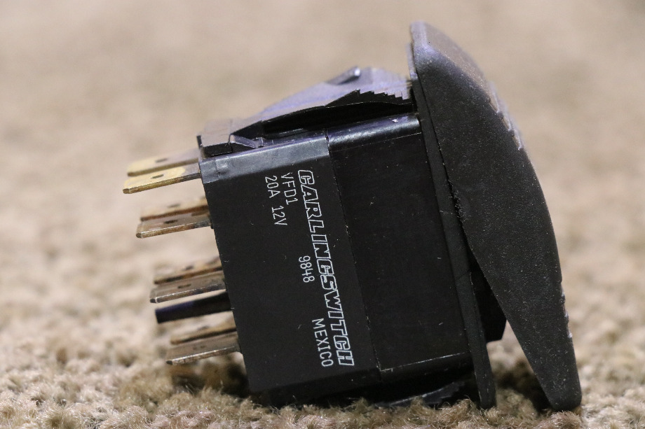 USED MOTORHOME BLACK ROCKER VFD1 SWITCH FOR SALE RV Components 