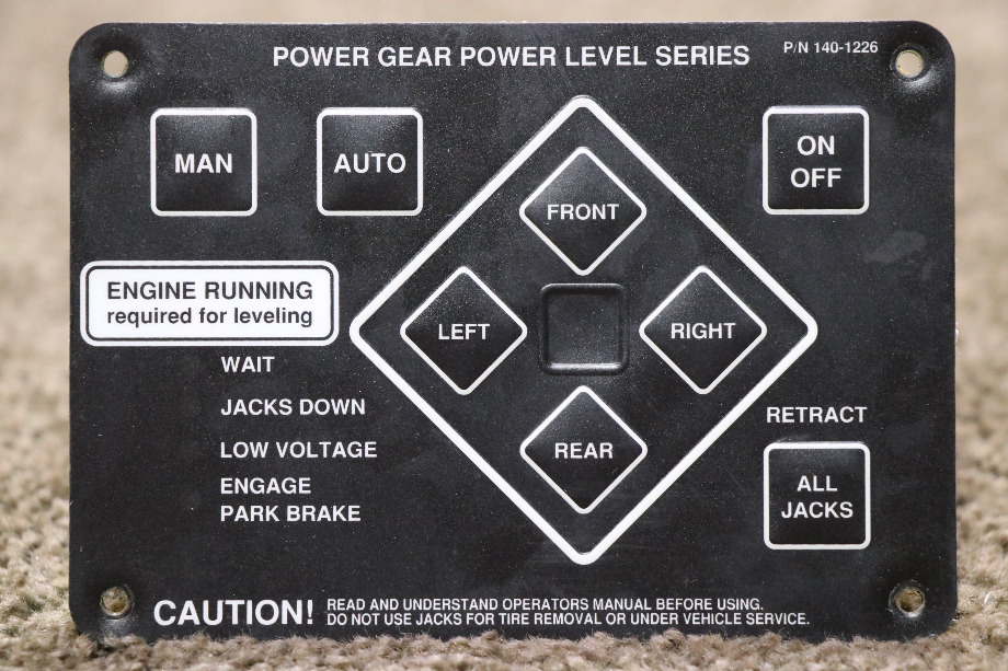 USED RV/MOTORHOME POWER GEAR POWER LEVEL SERIES TOUCH PAD 140-1226 FOR SALE RV Components 