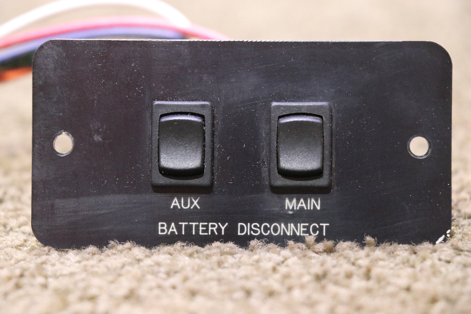 USED MOTORHOME BATTERY DISCONNECT F2075 AUX/MAIN SWITCH PANEL FOR SALE RV Components 