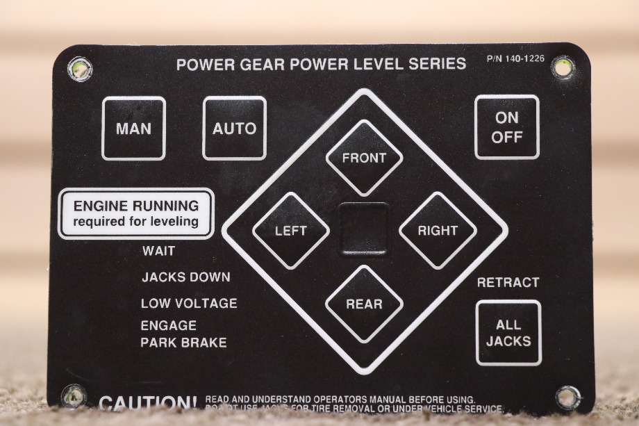 USED 140-1226 POWER GEAR POWER LEVEL SERIES TOUCH PAD RV PARTS FOR SALE RV Components 