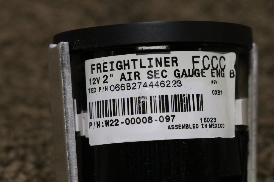 USED MOTORHOME AIR SEC W22-00008-097 DASH GAUGE FOR SALE RV Components 