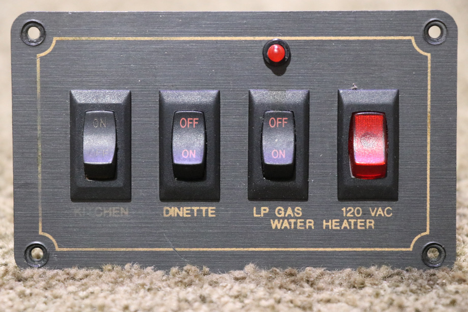 USED RV MONACO KITCHEN / DINETTE / WATER HEATER SWITCH PANEL FOR SALE RV Components 