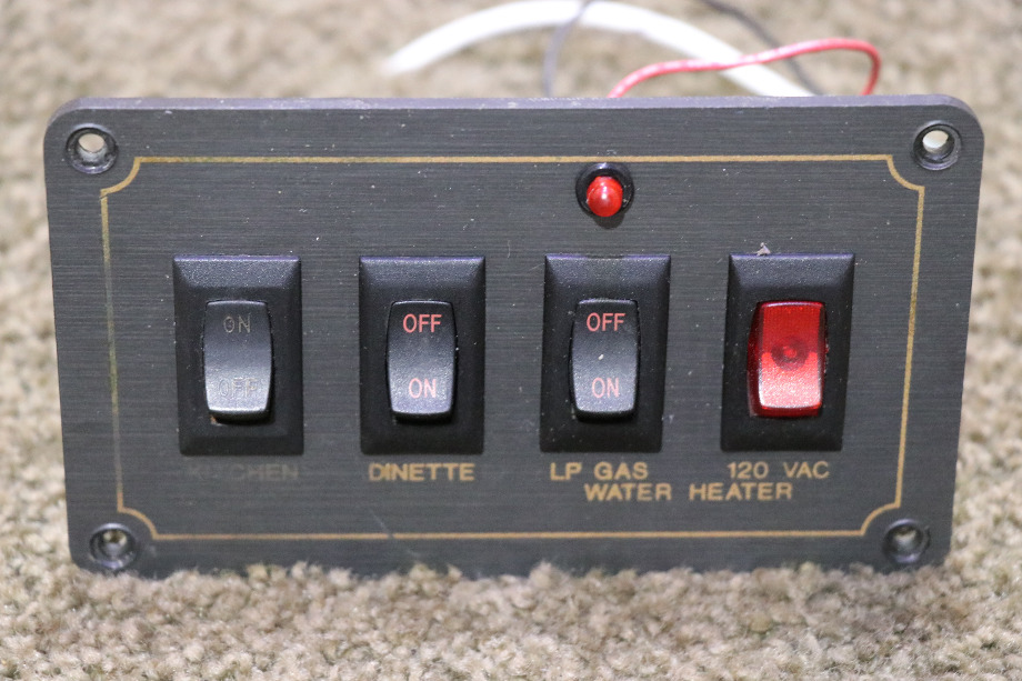 USED RV MONACO KITCHEN / DINETTE / WATER HEATER SWITCH PANEL FOR SALE RV Components 