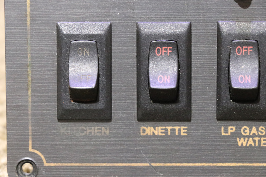 USED RV MONACO KITCHEN / DINETTE / WATER HEATER SWITCH PANEL FOR SALE RV Components 