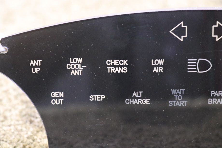 USED MOTORHOME DASH WARNING LIGHT PANEL FOR SALE RV Components 
