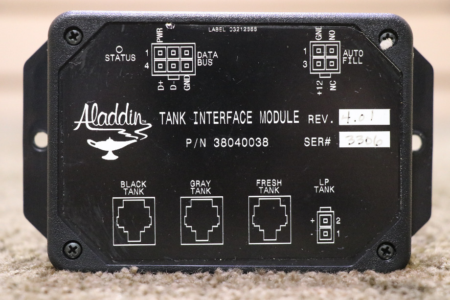 USED RV/MOTORHOME ALADDIN TANK INTERFACE MODULE 38040038 FOR SALE RV Components 