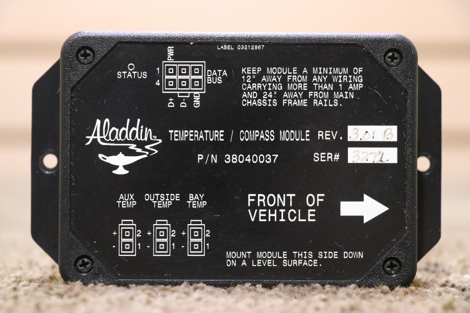 USED 38040037 ALADDIN TEMPERATURE / COMPASS MODULE RV PARTS FOR SALE RV Components 