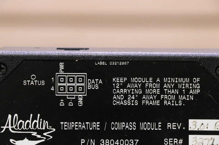 USED 38040037 ALADDIN TEMPERATURE / COMPASS MODULE RV PARTS FOR SALE RV Components 