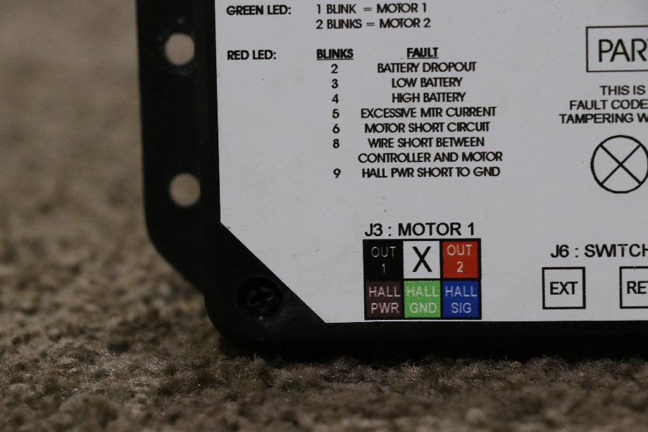 USED 13398-C2 DUAL MOTOR SYNCHRONOUS VELOCITY SLIDE CONTROLLER RV PARTS FOR SALE RV Components 