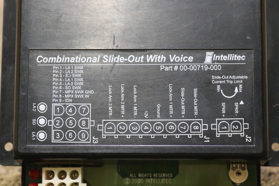 USED INTELLITEC COMBINATIONAL SLIDE OUT WITH VOICE 00-00719-000 RV/MOTORHOME PARTS FOR SALE RV Components 