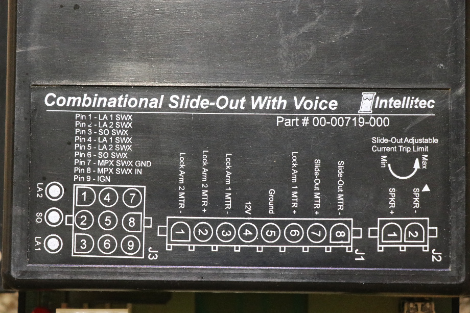 USED RV 00-00719-000 INTELLITEC COMBINATIONAL SLIDE OUT WITH VOICE FOR SALE RV Components 