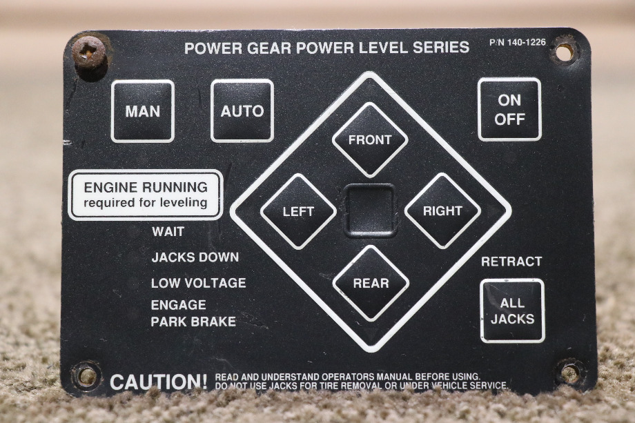 USED POWER GEAR 140-1226 LEVELING CONTROLS TOUCH PAD MOTORHOME PARTS FOR SALE RV Components 