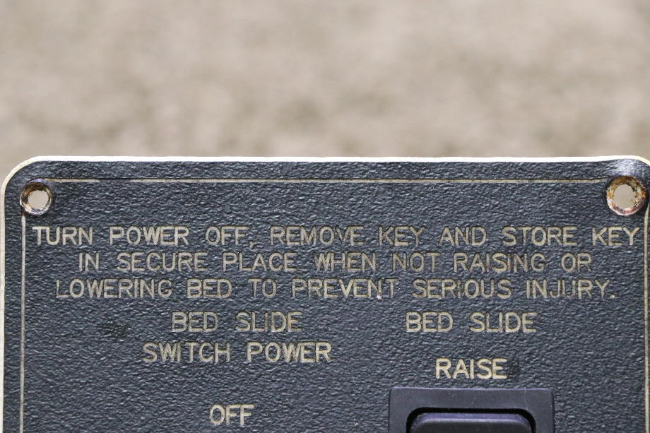 USED BED SLIDE KEY & SWITCH PANEL RV/MOTORHOME PARTS FOR SALE RV Components 