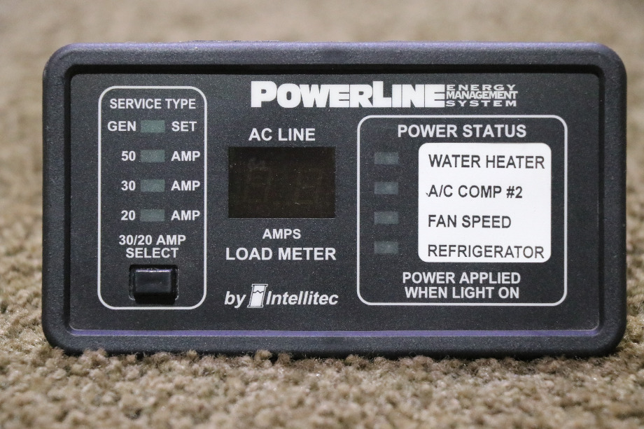 USED POWERLINE EMS BY INTELLITEC DISPLAY PANEL 00-00757-000 RV/MOTORHOME PARTS FOR SALE RV Components 