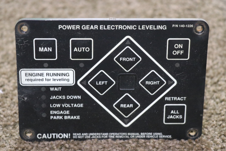 USED POWER GEAR ELECTRONIC LEVELING TOUCH PAD 140-1226 RV/MOTORHOME PARTS FOR SALE RV Components 