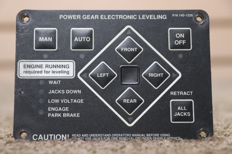USED POWER GEAR ELECTRONIC LEVELING TOUCH PAD 140-1226 RV/MOTORHOME PARTS FOR SALE RV Components 