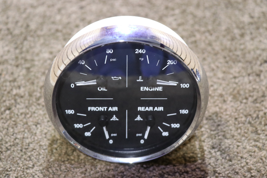USED MOTORHOME FREIGHTLINER 4 IN 1 W22-00013-002 OIL / ENGINE / FRONT / REAR DASH GAUGE FOR SALE RV Components 