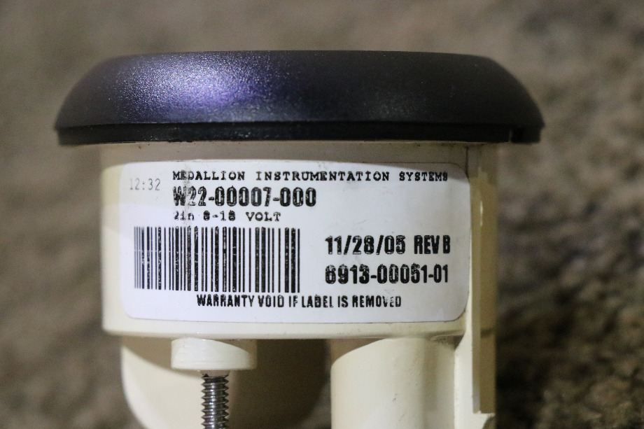 USED MOTORHOME FREIGHTLINER W22-00007-000 VOLT DASH GAUGE FOR SALE RV Components 