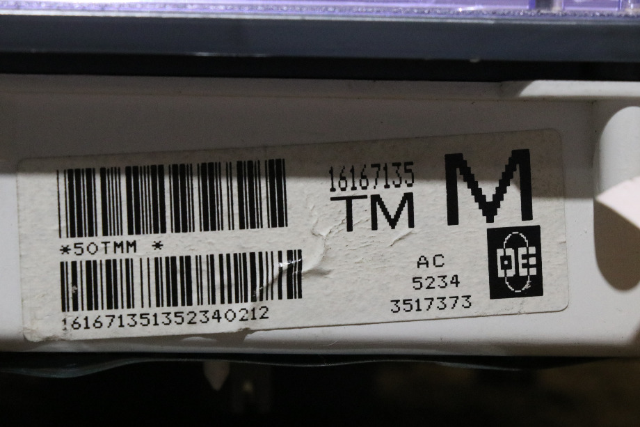 USED DASH CLUSTER 16182816 MOTORHOME PARTS FOR SALE RV Components 