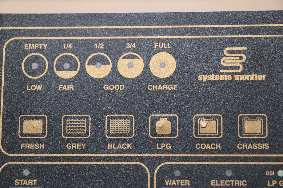 USED KIB SS193 SYSTEMS MONITOR PANEL MOTORHOME PARTS FOR SALE RV Components 