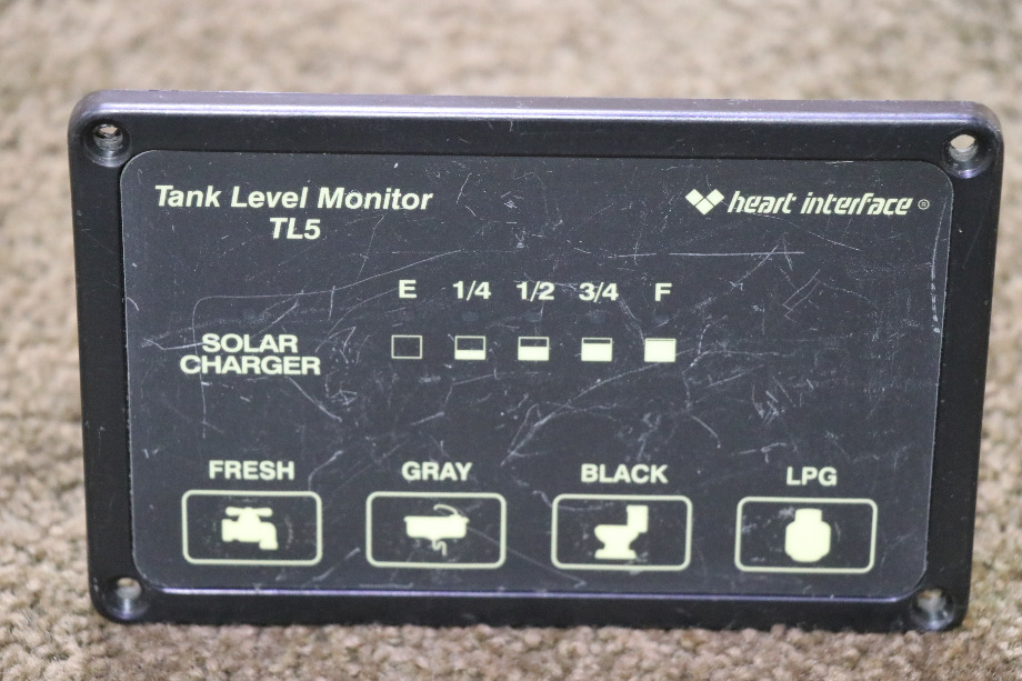 USED HEART INTERFACE 84-2025-02 TANK LEVEL MONITOR TL5 MOTORHOME PARTS FOR SALE RV Components 