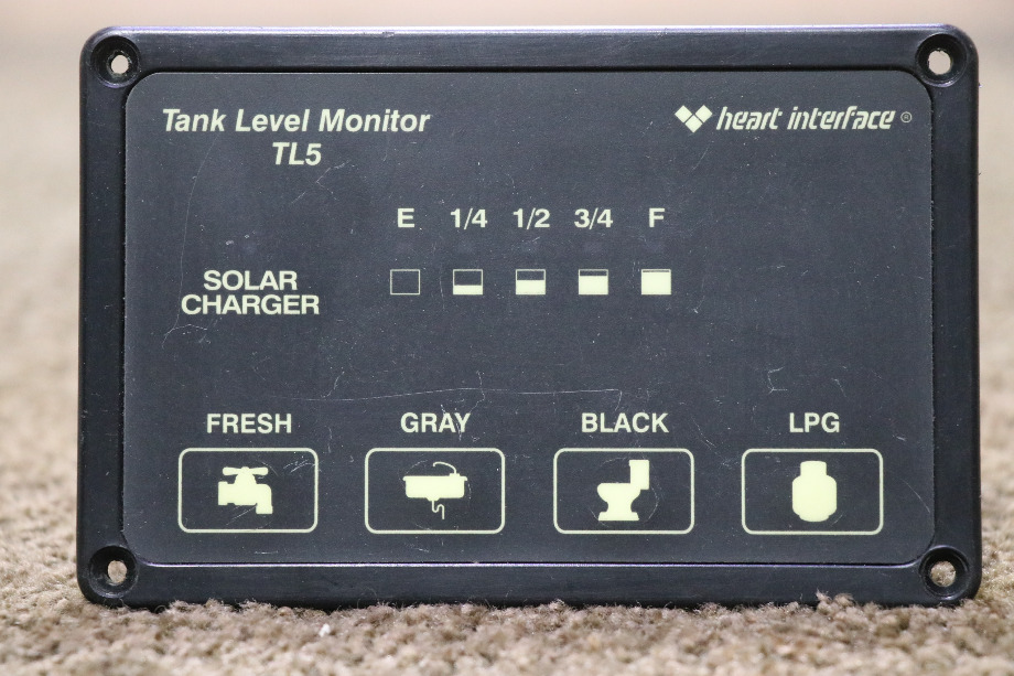 USED HEART INTERFACE TANK LEVEL MONITOR TL5 84-2025-02 RV/MOTORHOME PARTS FOR SALE RV Components 