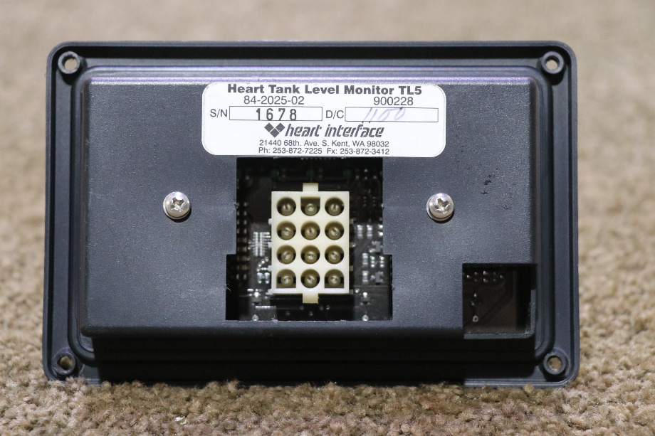 USED HEART INTERFACE TANK LEVEL MONITOR TL5 84-2025-02 RV/MOTORHOME PARTS FOR SALE RV Components 