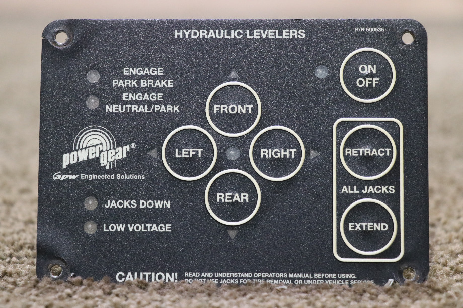 USED MOTORHOME POWER GEAR 500535 HYDRAULIC LEVELERS TOUCH PAD FOR SALE RV Components 