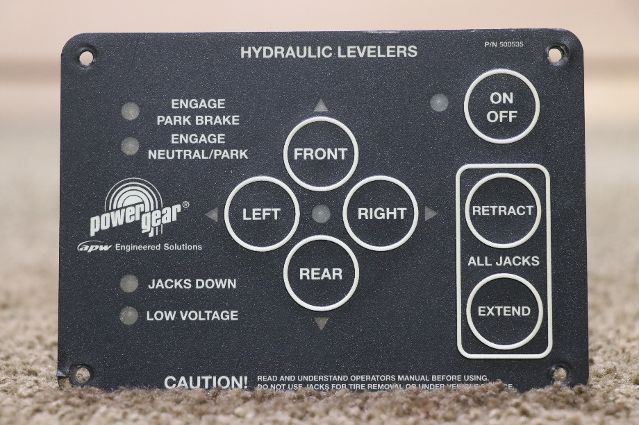 USED RV/MOTORHOME POWER GEAR HYDRAULIC LEVELERS TOUCH PAD 500535 FOR SALE RV Components 