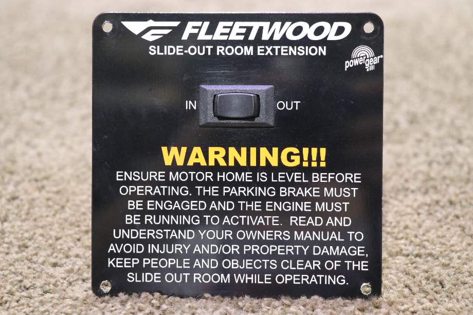 USED RV/MOTORHOME FLEETWOOD SLIDE OUT ROOM EXTENSION SWITCH PANEL FOR SALE RV Components 