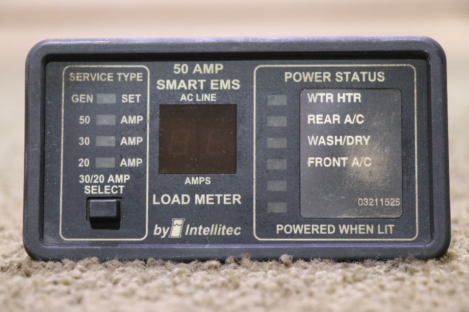USED MOTORHOME INTELLITEC 00-00684-100 50 AMP SMART EMS DISPLAY PANEL FOR SALE RV Components 