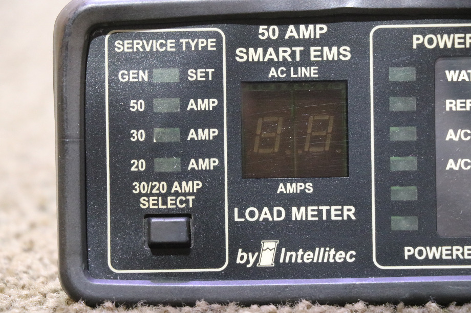USED RV/MOTORHOME 50 AMP SMART EMS BY INTELLITEC DISPLAY PANEL FOR SALE RV Components 