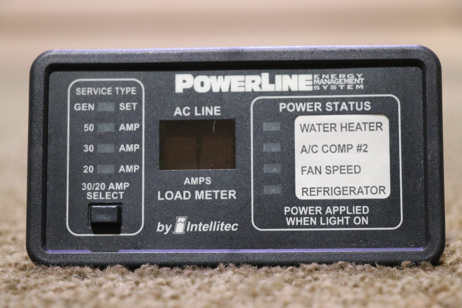USED 00-00757-000 INTELLITEC POWERLINE EMS DISPLAY PANEL RV PARTS FOR SALE RV Components 