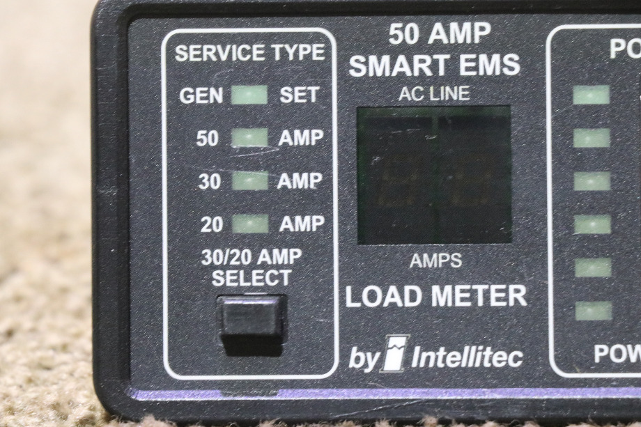 USED INTELLITEC 00-00903-150 50 AMP SMART EMS DISPLAY PANEL MOTORHOME PARTS FOR SALE RV Components 