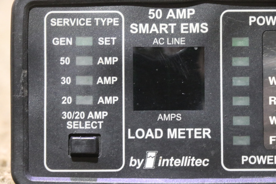 USED INTELLITEC 50 AMP SMART EMS DISPLAY PANEL 00-00903-150 RV/MOTORHOME PARTS FOR SALE RV Components 