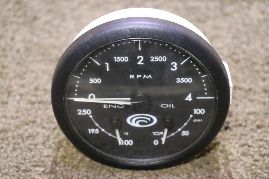 USED 6913-00239-11 COUNTRY COACH 3 IN 1 TACH / ENG / OIL DASH GAUGE RV PARTS FOR SALE RV Components 
