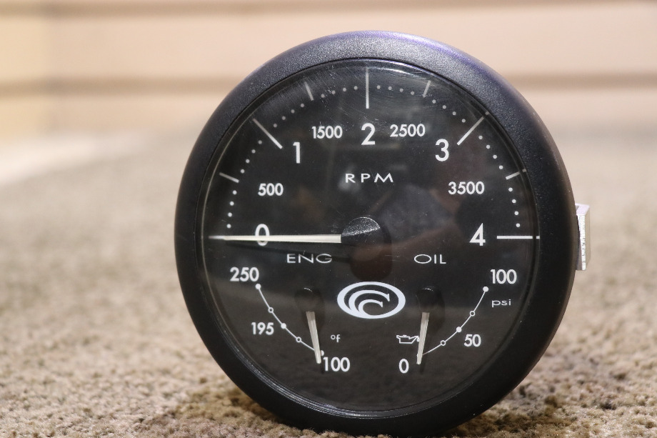 USED 6913-00239-11 COUNTRY COACH 3 IN 1 TACH / ENG / OIL DASH GAUGE RV PARTS FOR SALE RV Components 