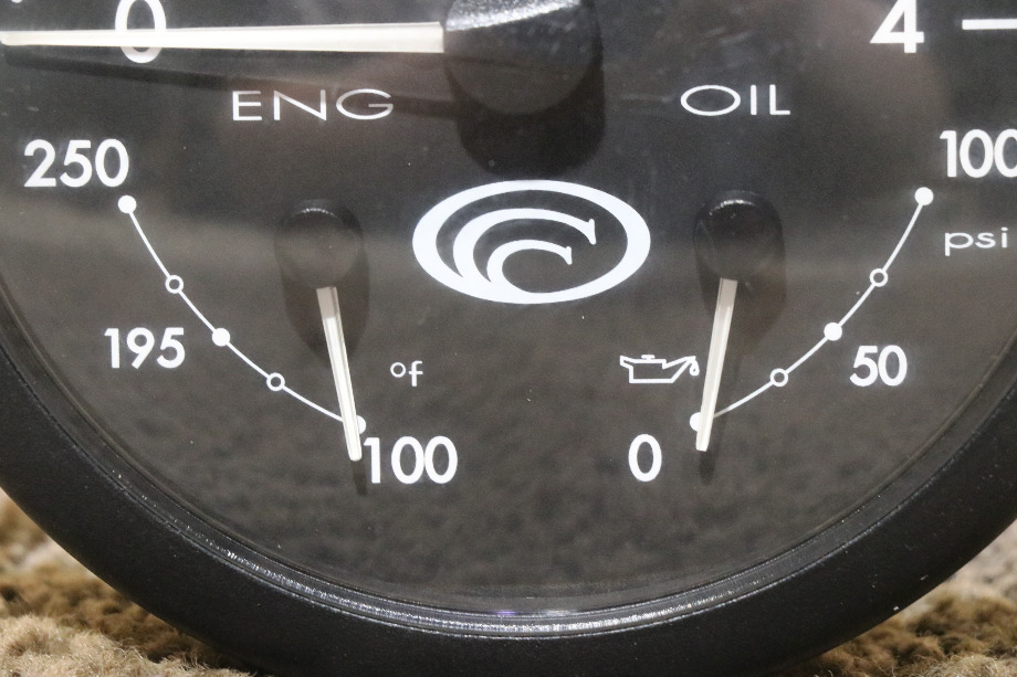 USED 6913-00239-11 COUNTRY COACH 3 IN 1 TACH / ENG / OIL DASH GAUGE RV PARTS FOR SALE RV Components 