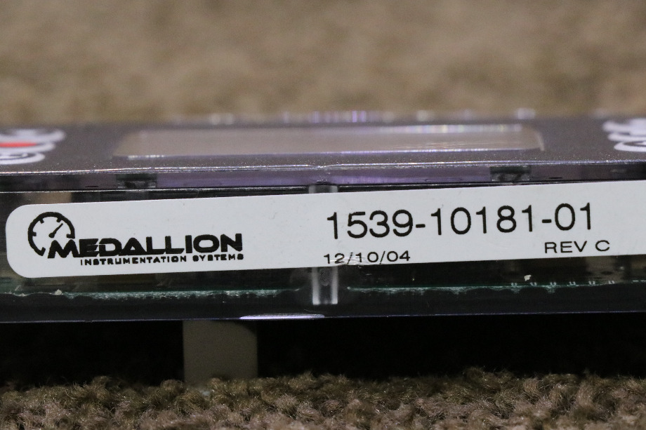 USED MOTORHOME MEDALLION 1539-10181-01 DASH DISPLAY PANEL FOR SALE RV Components 