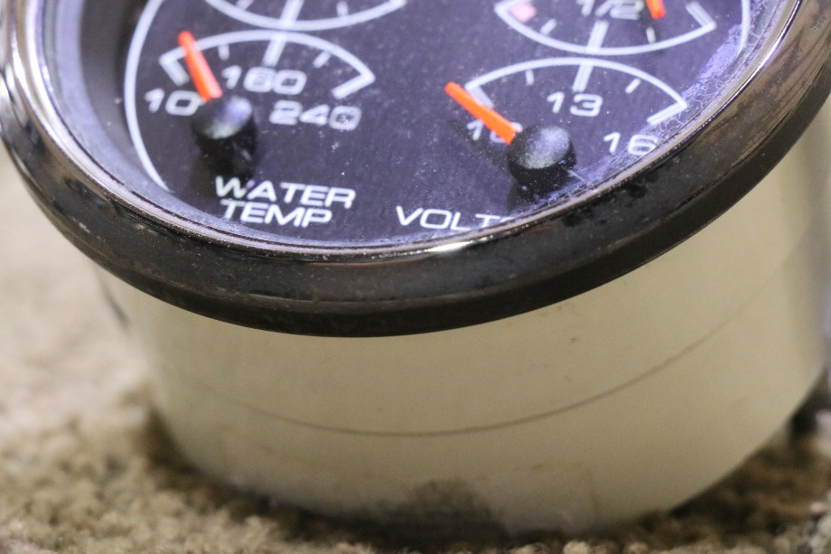 USED RV/MOTORHOME 4 IN 1 TRANS TEMP / FUEL / WATER TEMP / VOLTS DASH GAUGE FOR SALE RV Components 