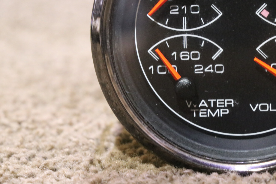 USED RV/MOTORHOME 4 IN 1 TRANS TEMP / FUEL / WATER TEMP / VOLTS DASH GAUGE FOR SALE RV Components 