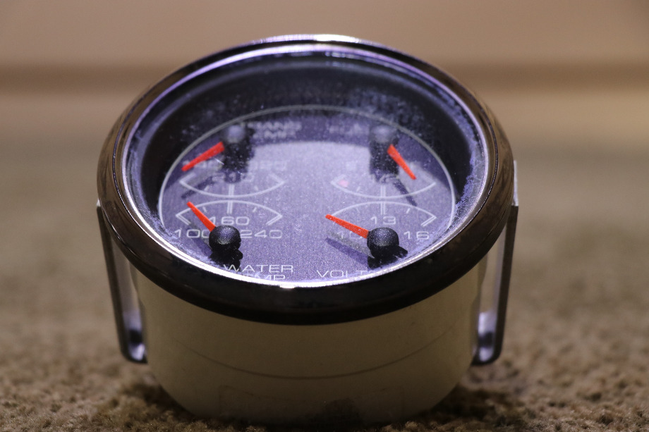 USED RV/MOTORHOME 4 IN 1 TRANS TEMP / FUEL / WATER TEMP / VOLTS DASH GAUGE FOR SALE RV Components 