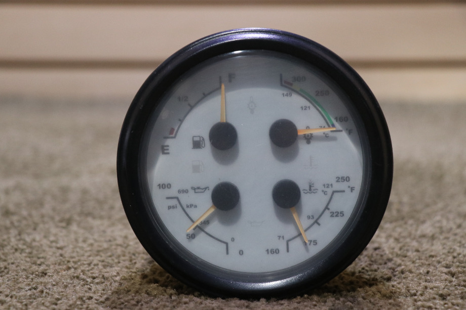 USED RV 101592 4 IN 1 FUEL / TEMP / OIL / TEMP DASH GAUGE FOR SALE RV Components 